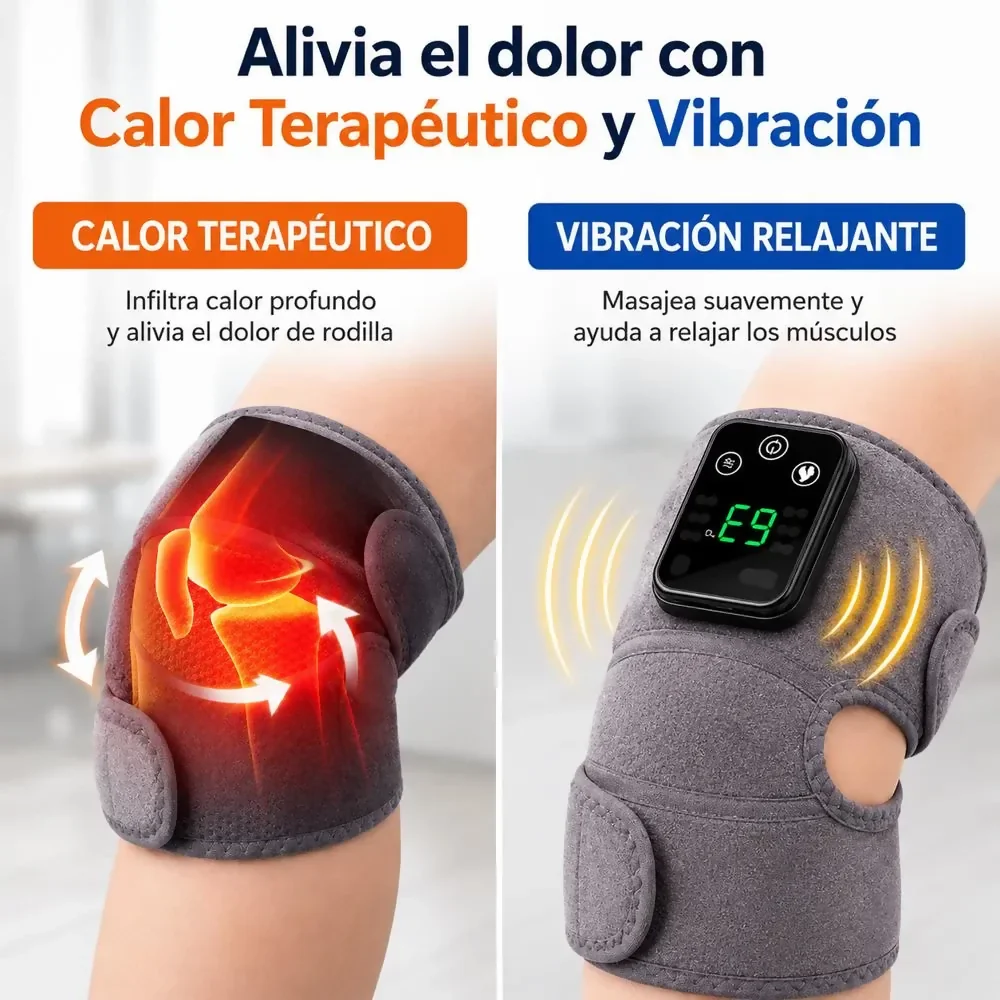 MASAJEADOR MULTIFUNCIONAL ELÉCTRICO 3 EN 1 DE RODILLA CODO Y HOMBRO CON CALOR Y VIBRACIÓN - Image 5