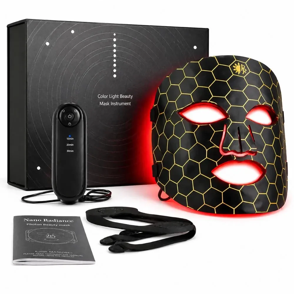 MASCARILLA LED FACIAL 7 COLORES TERAPIA DE LUZ ANTIEDAD, REAFIRMANTE Y ANTIACNÉ USO PROFESIONAL