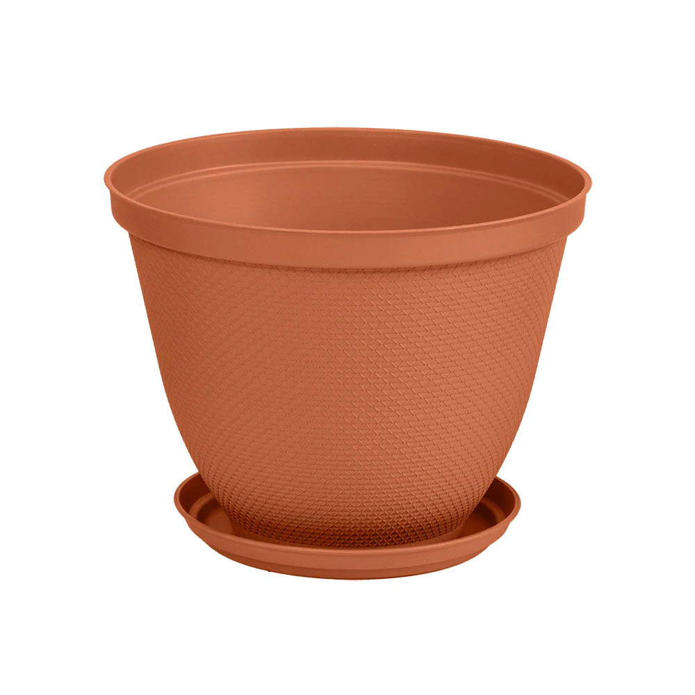 Matera Redonda Rafia 30 Cm con Plato Terracota