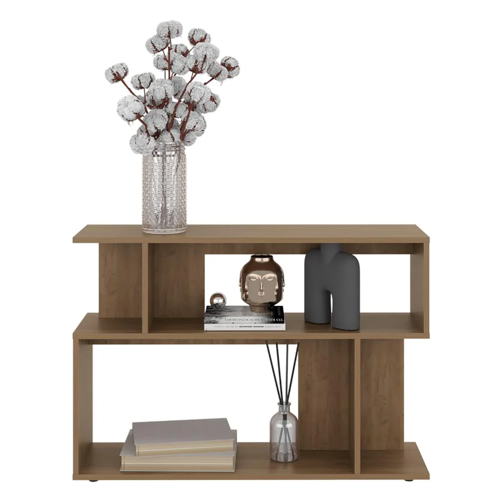 MESA AUXILIAR ASIMETRICA, KRONOS FRESNO EUROPEO, CON ESPACIO PARA UBICAR OBJETOS DECORATIVOS ZF - Image 2