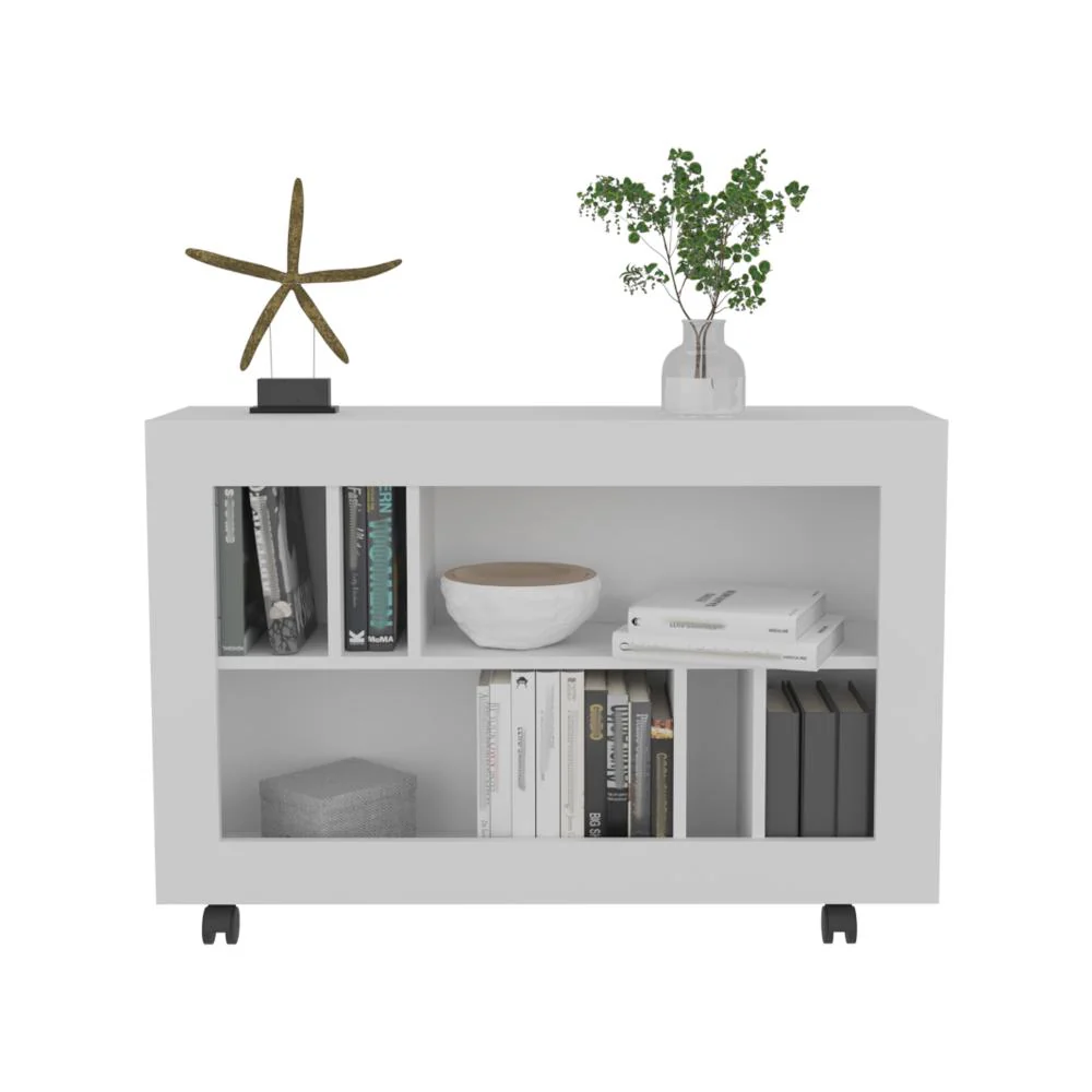 MESA AUXILIAR JORGE, BLANCO, CON  ESPACIO PARA GUARDAR OBJETOS COMO LIBROS Y DECORACION ZF - Image 2