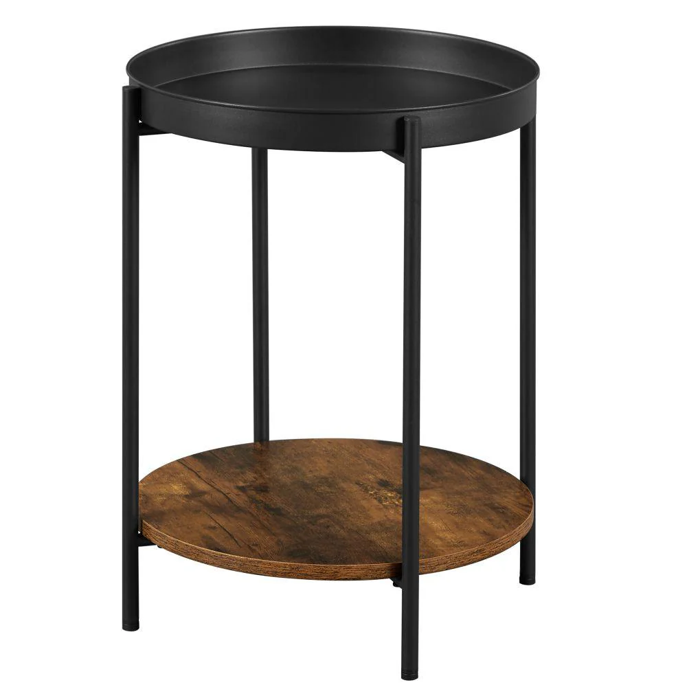 MESA AUXILIAR TREE, NEGRO Y ROBLE, IDEAL PARA ESPACIOS REDUCIDOS - Image 10