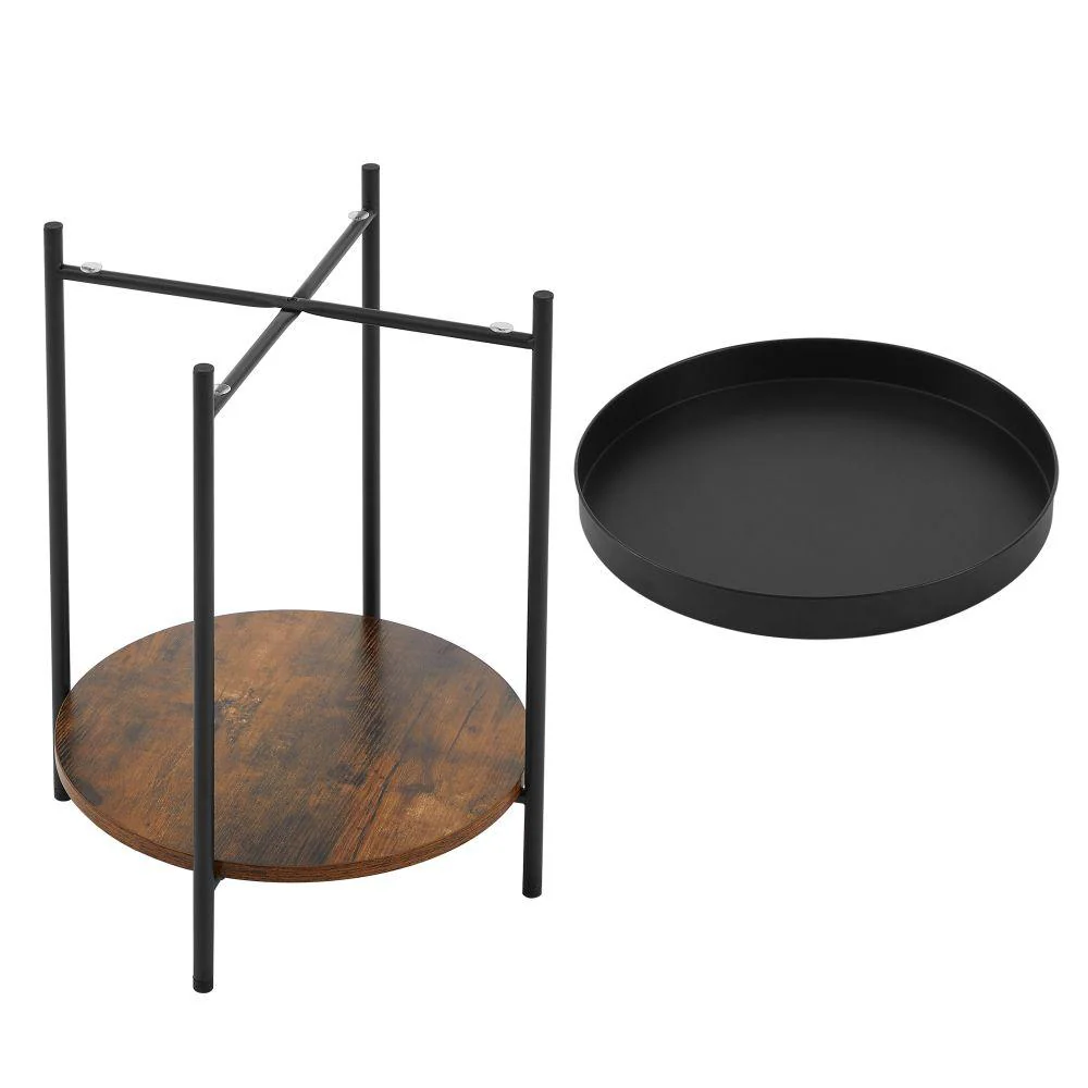 MESA AUXILIAR TREE, NEGRO Y ROBLE, IDEAL PARA ESPACIOS REDUCIDOS - Image 11