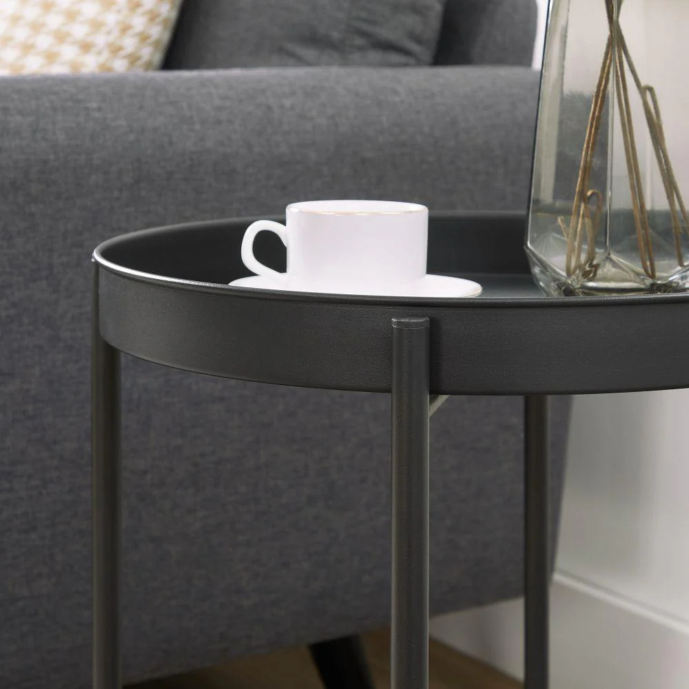 MESA AUXILIAR TREE, NEGRO Y ROBLE, IDEAL PARA ESPACIOS REDUCIDOS - Image 8