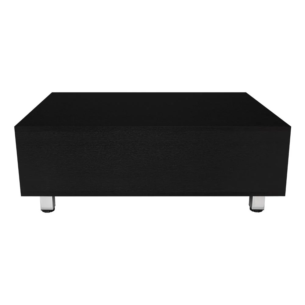 MESA DE CENTRO ALBAR, WENGUE, CON CAJÓN INTERNO Y PATAS METÁLICAS - Image 9