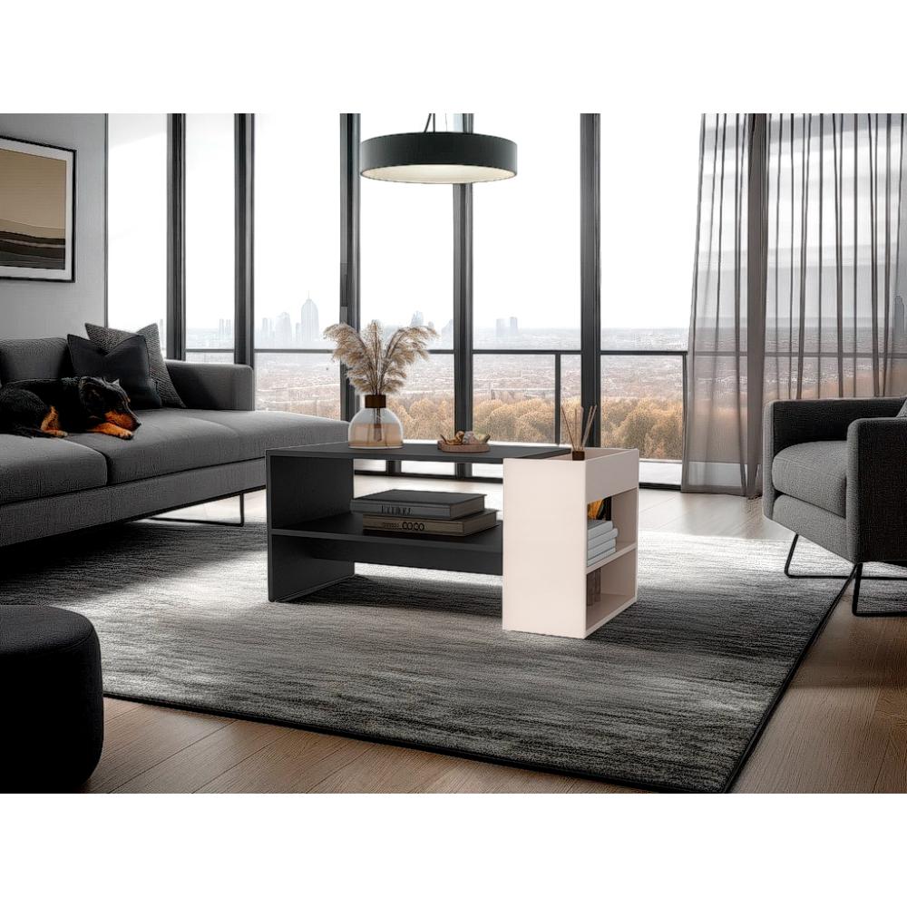 Mesa de Centro Larga Adel, Capri y Wengue, Con amplio espacio para decoración ZF - Image 3