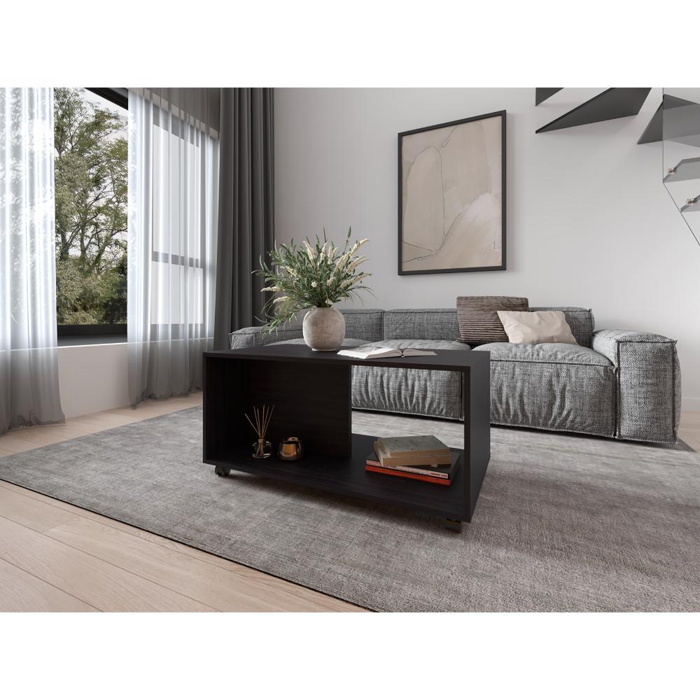 MESA DE CENTRO PATRICK, WENGUE, CON ESPACIO PARA COLOCAR OBJETOS DECORATIVOS ZF - Image 2