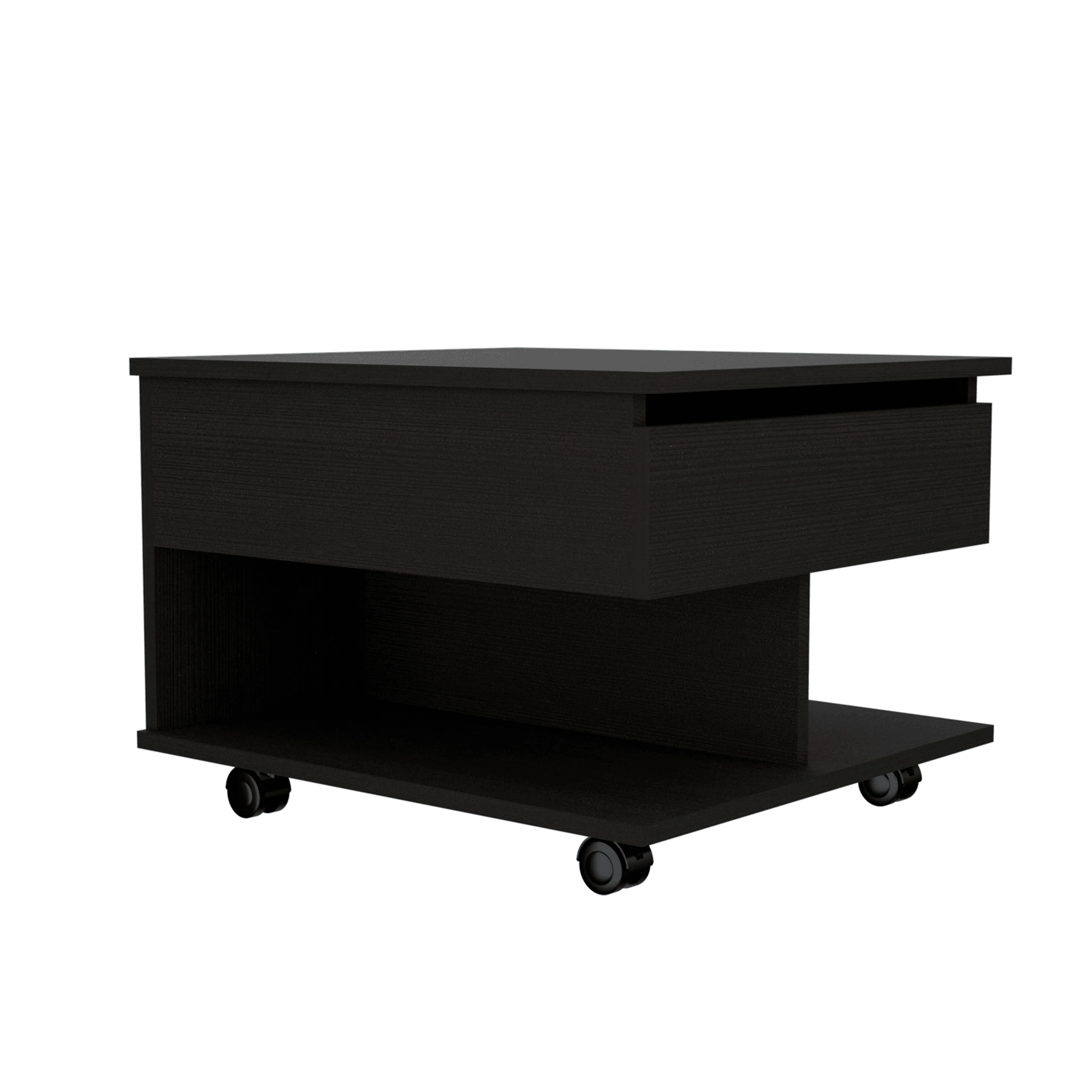 MESA AUXILIAR SALENTO, WENGUE, EXTENSIBLE CON GRAN CAPACIDAD DE ALMACENAMIENTO ZF