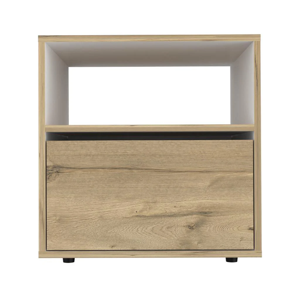 MESA DE NOCHE GALANTO, CAFÉ CLARO, CON UNA PUERTA BATIENTE - Image 10