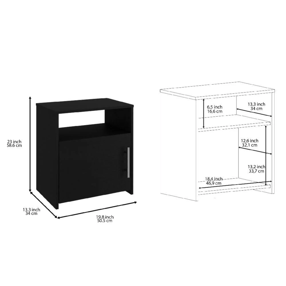 MESA DE NOCHE NORDIK, WENGUE, CON UNA PUERTA BATIENTE ZF - Image 8