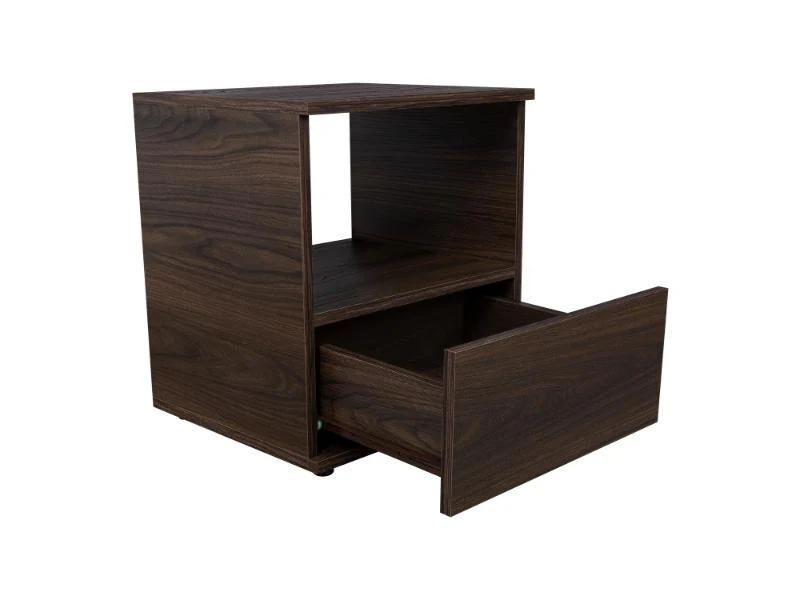 MESA DE NOCHE CAMEL, CAOBA, CON UN CAJÓN INFERIOR DESLIZABLE - Image 8
