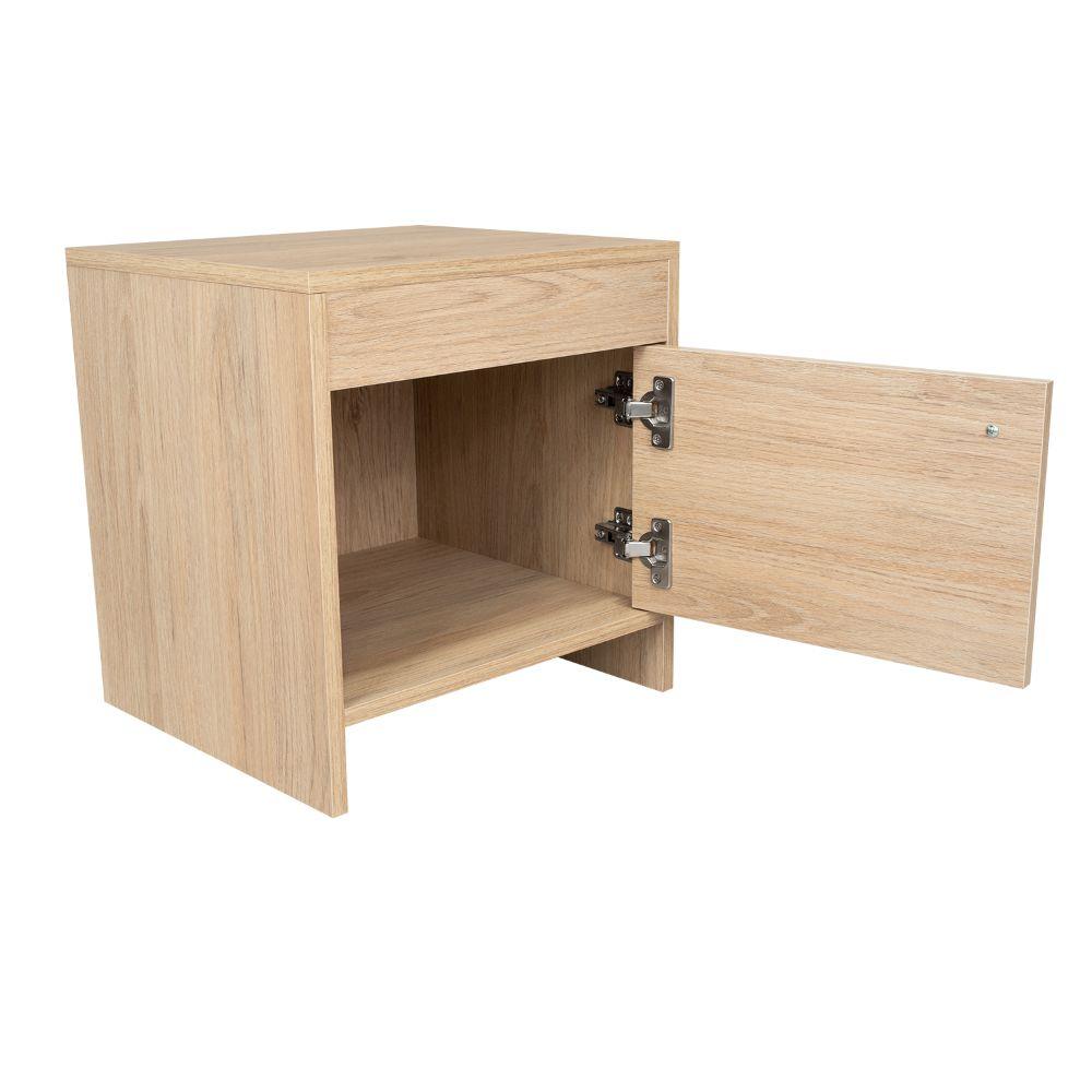 MESA DE NOCHE TUTTO, BEIGE, CON CAJÓN PARA GUARDAR OBJETOS IDEAL PARA ESPACIOS REDUCIDOS - Image 8