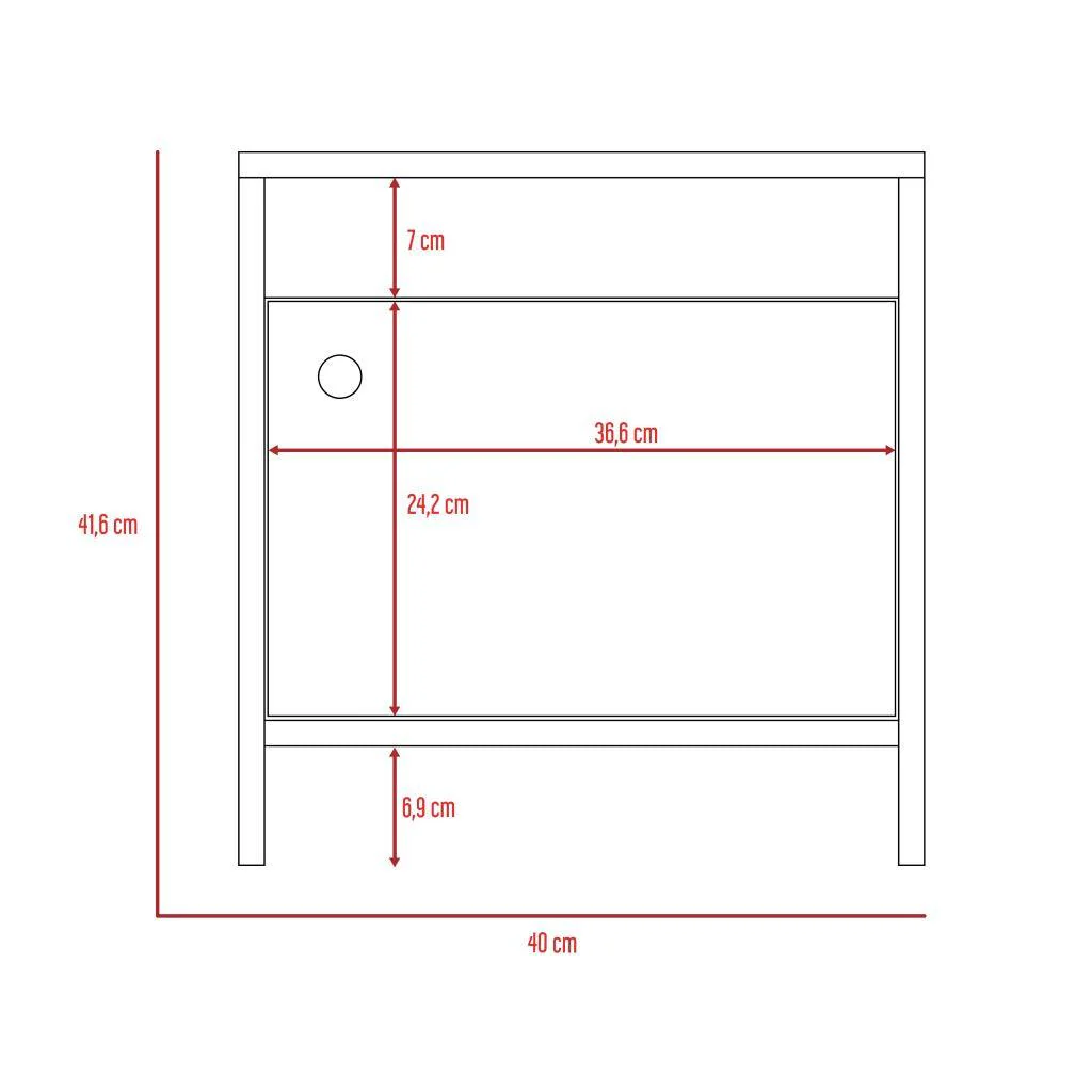 MESA DE NOCHE TUTTO, CHOCOLATE Y BLANCO, CON UN CAJÓN AMPLIO IDEAL PARA ESPACIOS PEQUEÑOS - Image 11