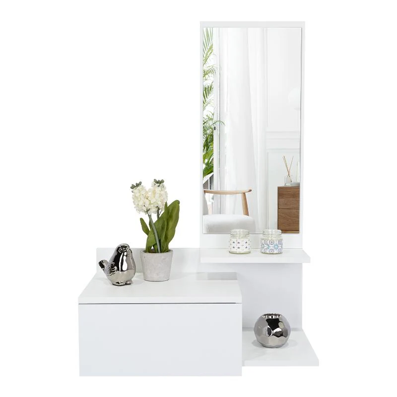 MESA FLOTANTE RECIBIDOR VIENA, BLANCO, CON UN CAJÓN - Image 3