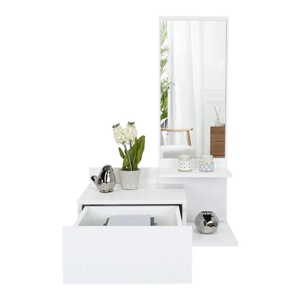 MESA FLOTANTE RECIBIDOR VIENA, BLANCO, CON UN CAJÓN ZF - Image 4