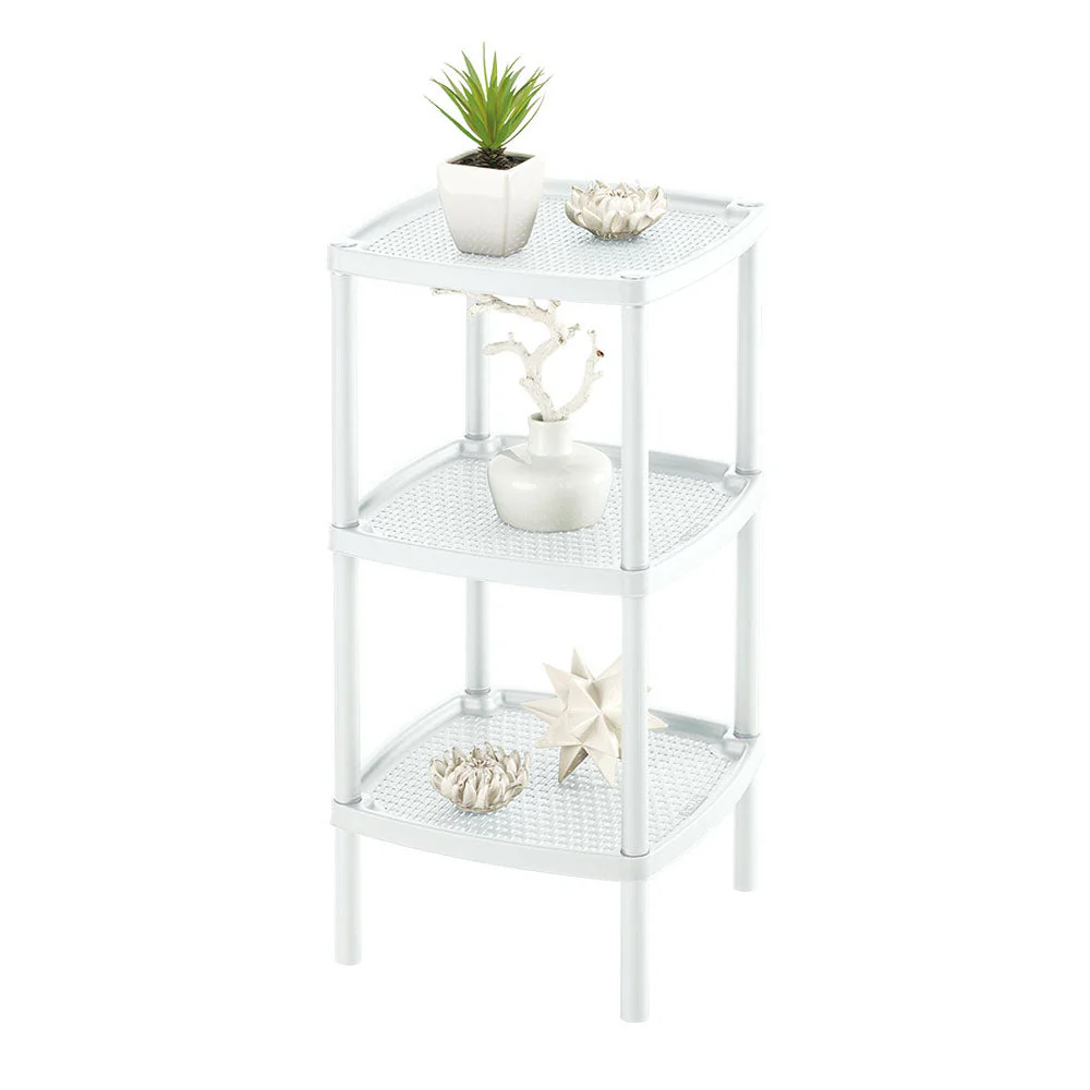 Mesa Multiusos Cuadrada de 3 Niveles Blanco - Image 2