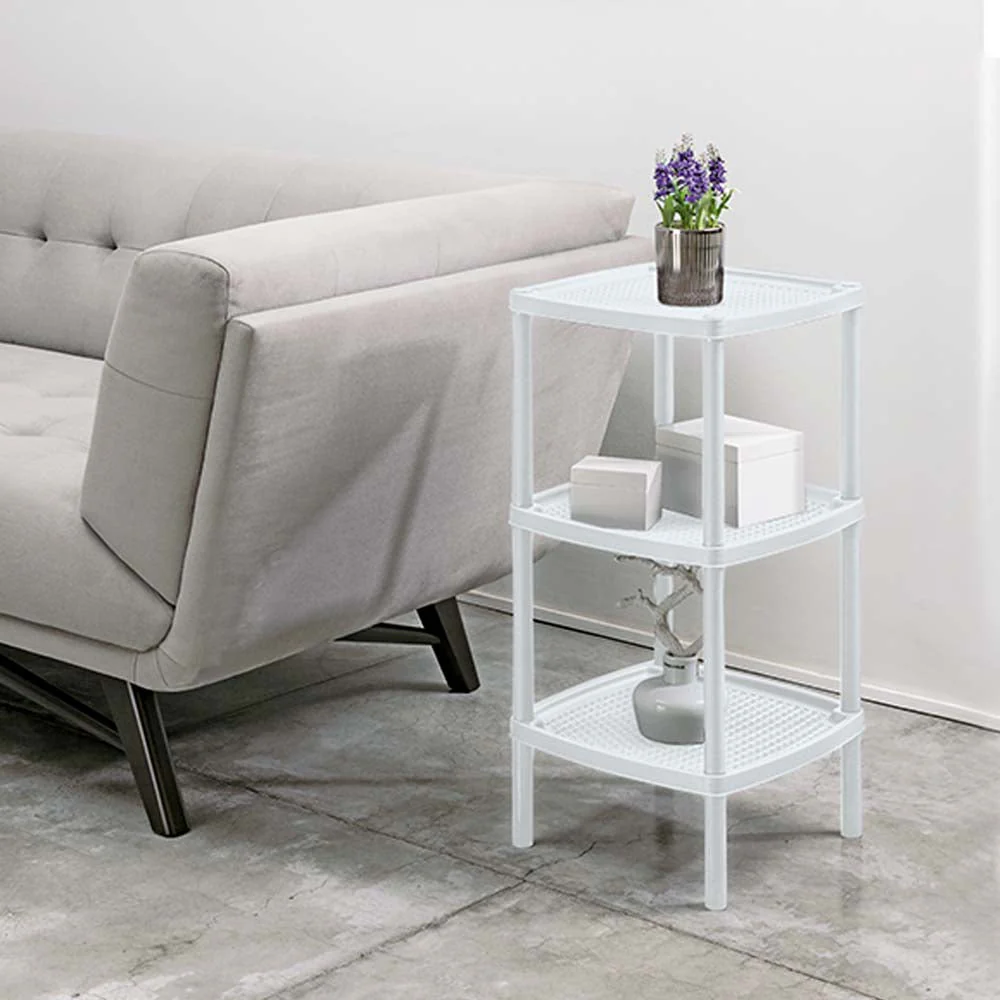 Mesa Multiusos Cuadrada de 3 Niveles Blanco - Image 4