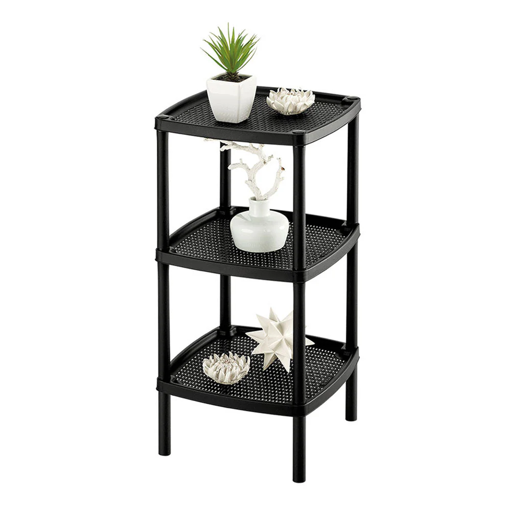 Mesa Multiusos Cuadrada de 3 Niveles Negro - Image 2