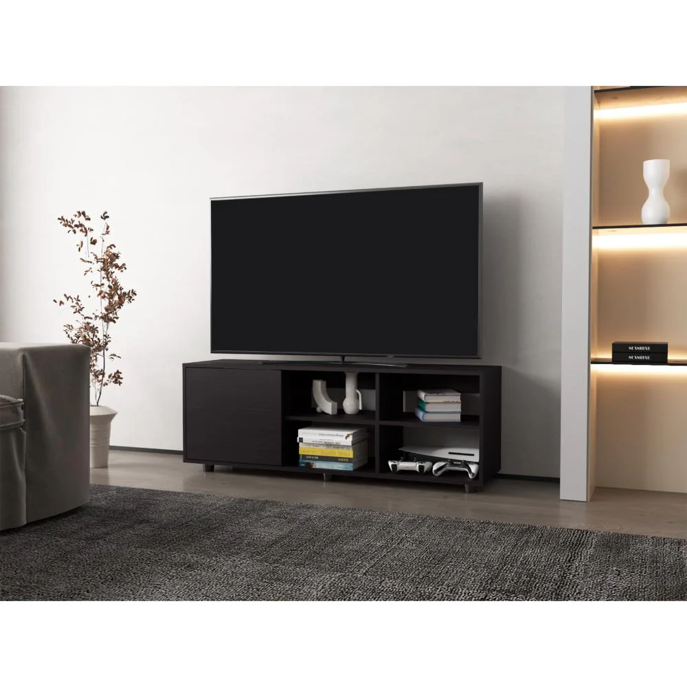 MESA PARA TV ADELEN, WENGUE, CON SUPERFICIE PARA EQUIPOS DE AUDIO Y VIDEO 55" ZF - Image 3