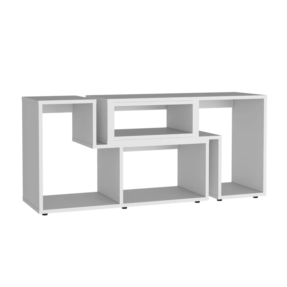 MESA PARA TV ASCHER, BLANCO DUQUEZA, CON ESPACIO PARA TELEVISOR DE HASTA 50 PULGADAS - Image 5