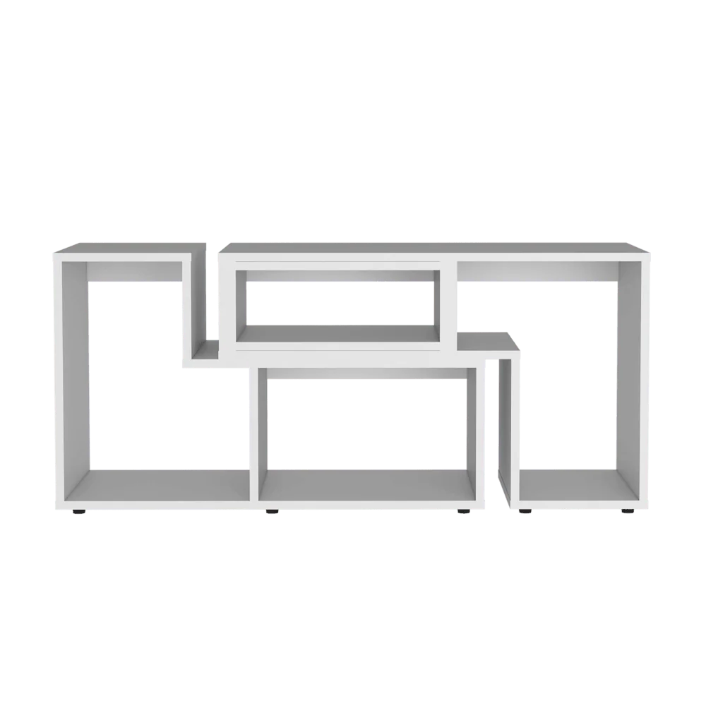 MESA PARA TV ASCHER, BLANCO DUQUEZA, CON ESPACIO PARA TELEVISOR DE HASTA 50 PULGADAS - Image 6