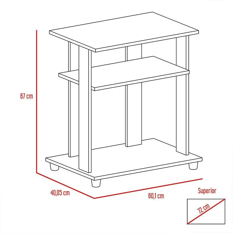 MESA PARA TV BONAIRE, WENGUE, CON ESPACIO PARA TELEVISOR DE HASTA 22 PULGADAS - Image 5