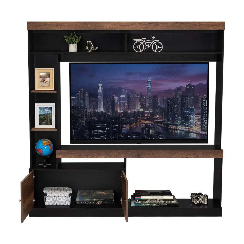 MESA PARA TV CLASIC, WENGUE Y COBRE, PARA TELEVISOR DE 55 PULGADAS - Image 4