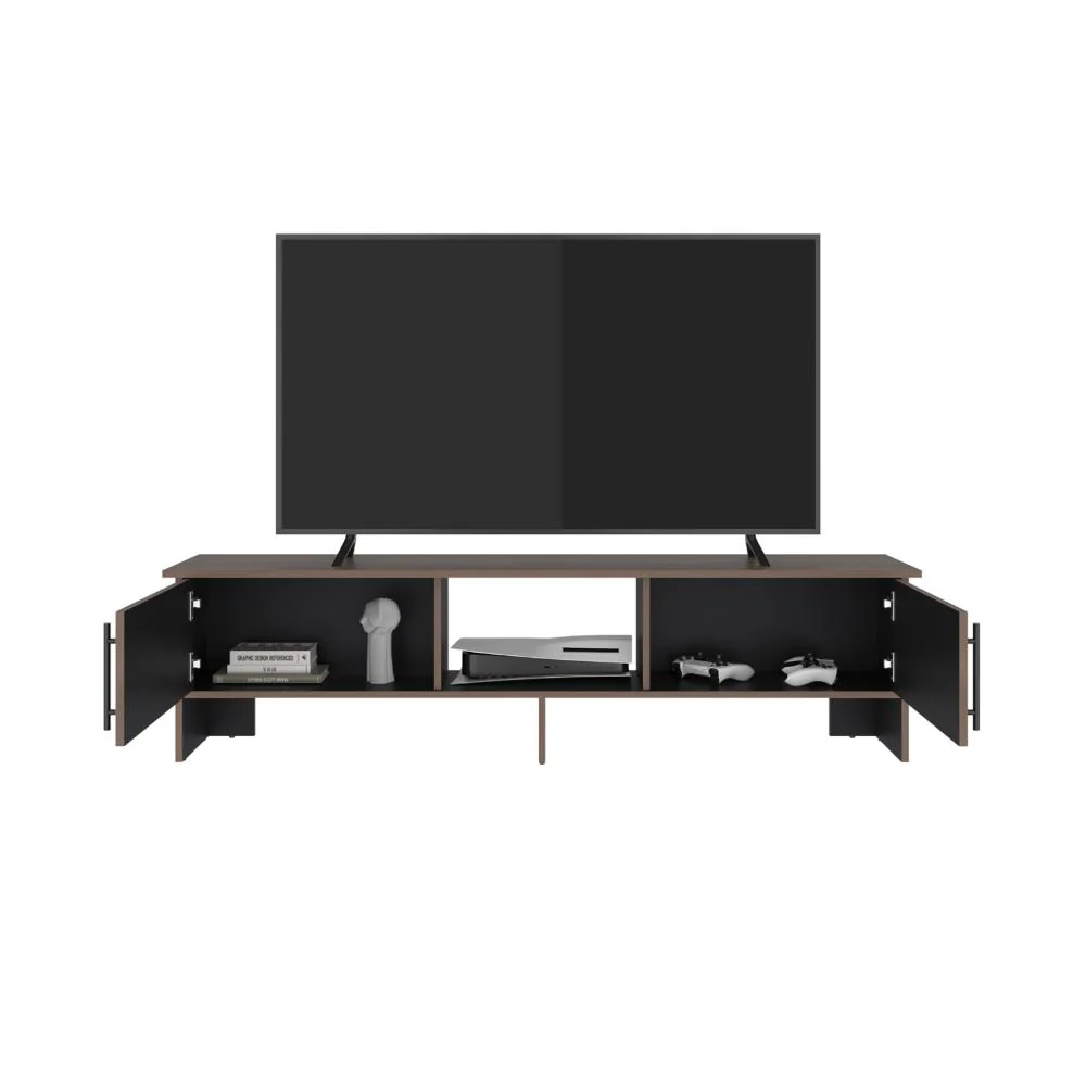 Mesa Para Tv Dago, Avellana y Wengue, Para Televisor de Hasta 65 Pulgadas con dos puertas - Image 3