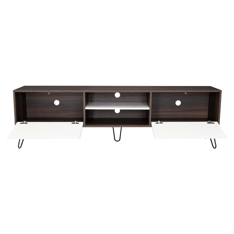 MESA PARA TV LARA, CAOBA Y BLANCO, PARA TELEVISOR DE 70 PULGADAS - Image 4