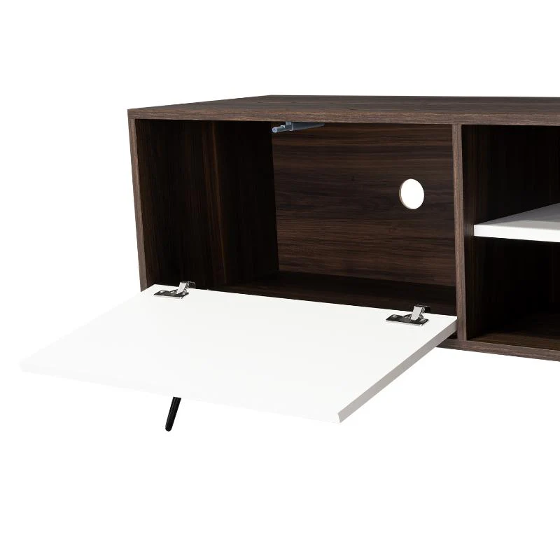 MESA PARA TV LARA, CAOBA Y BLANCO, PARA TELEVISOR DE 70 PULGADAS - Image 7