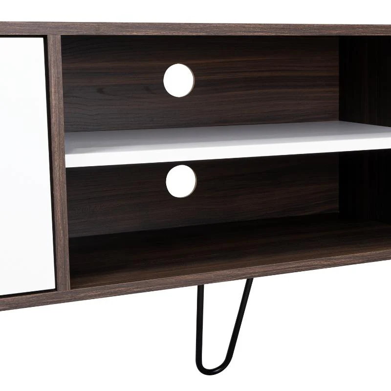 MESA PARA TV LARA, CAOBA Y BLANCO, PARA TELEVISOR DE 70 PULGADAS - Image 9
