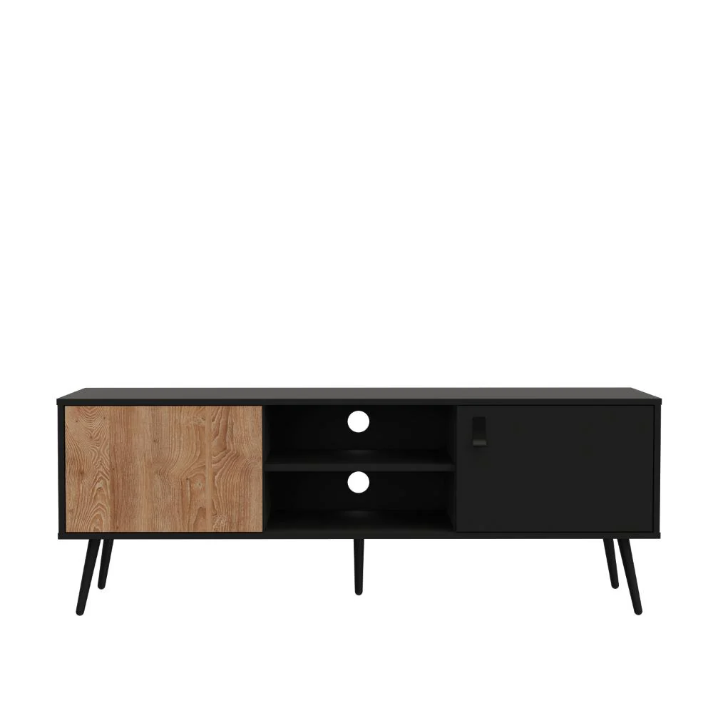 MESA PARA TV MIRABELLA, WENGUE Y MIEL, CON DOS PUERTAS PARA TV 65" - Image 6