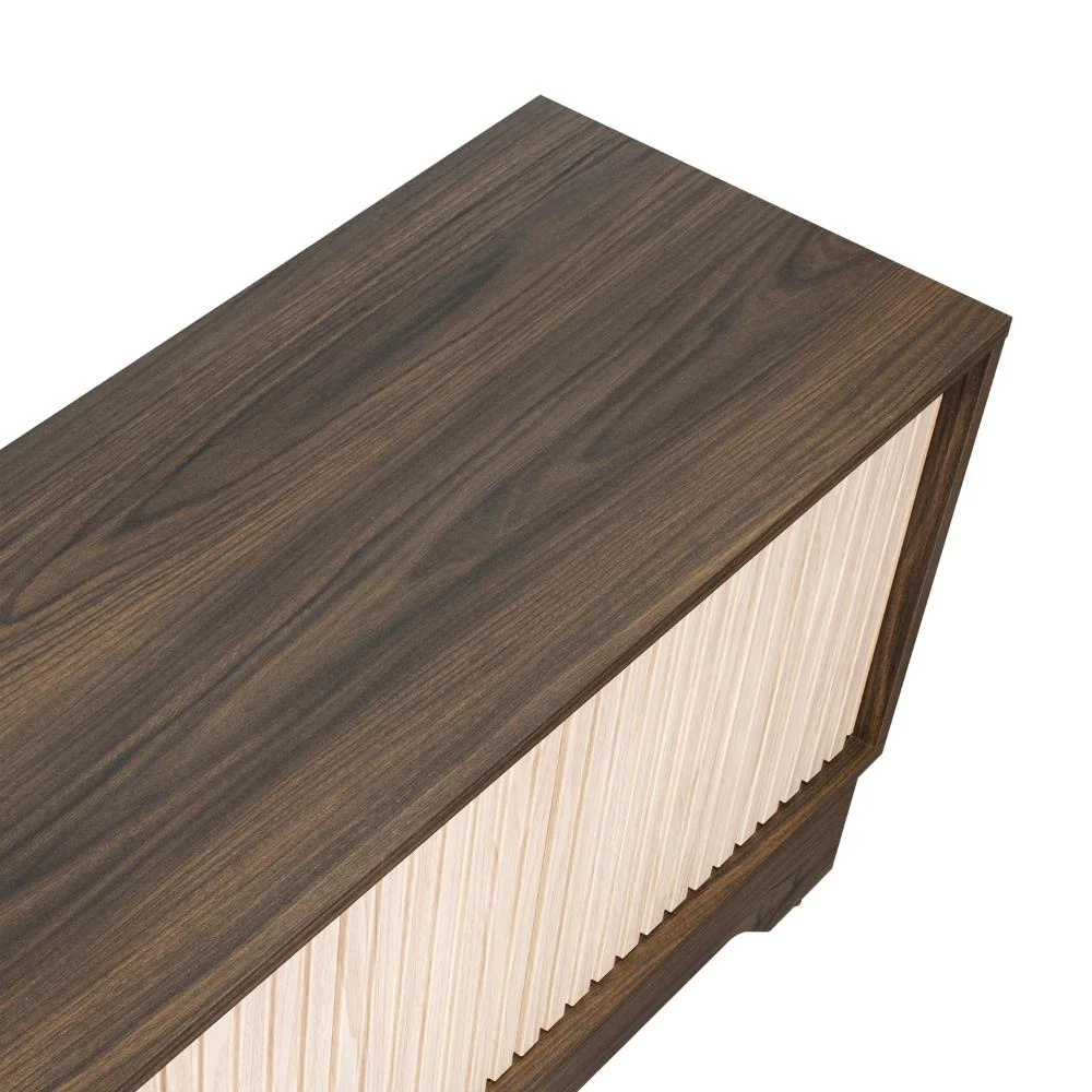 MESA PARA TV SMITH, NOGAL EUROPEO Y ROBLE NATURAL , CON PUERTA CORREDIZA - Image 13