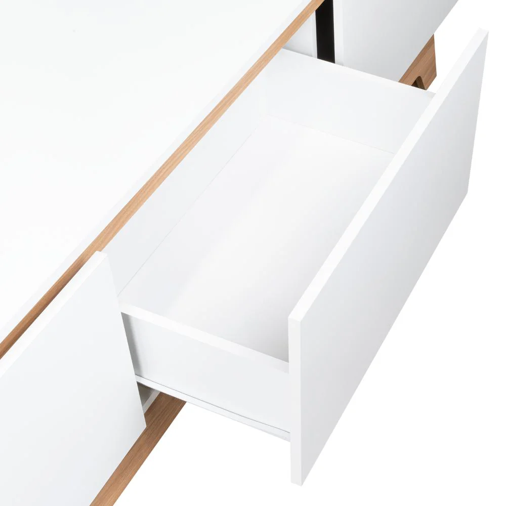 MESA PARA TV TOULO, BLANCO Y FRESNO, CON ESPACIO PARA TV DE 80" - Image 9
