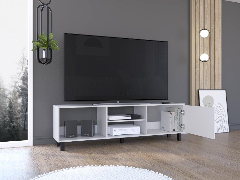 MESA PARA TV TUNEZ, BLANCO DUQUEZA, PARA TELEVISOR HASTA 70 PULGADAS - Image 3