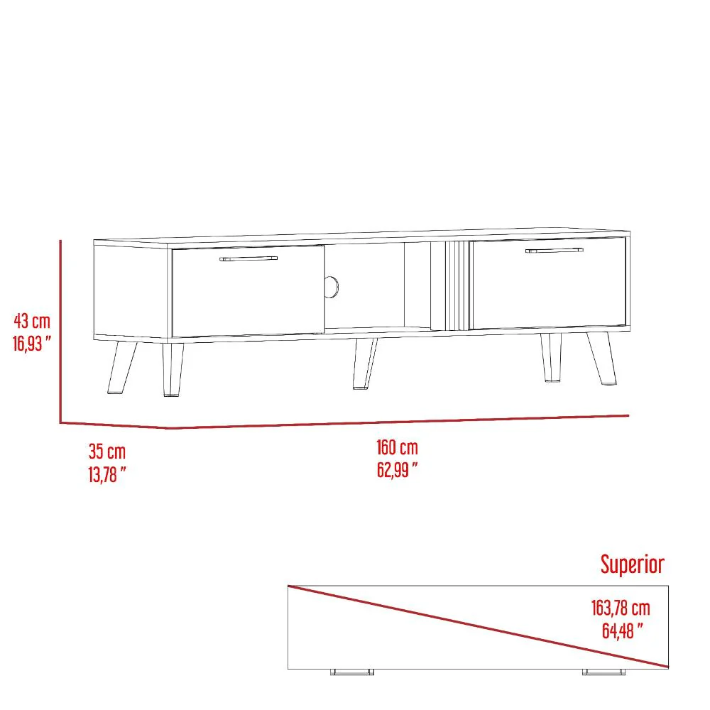 MESA PARA TV VANEZ, CAPRI Y FRESNO EUROPEO, CON DOS PUERTAS ABATIBLES 70" - Image 7
