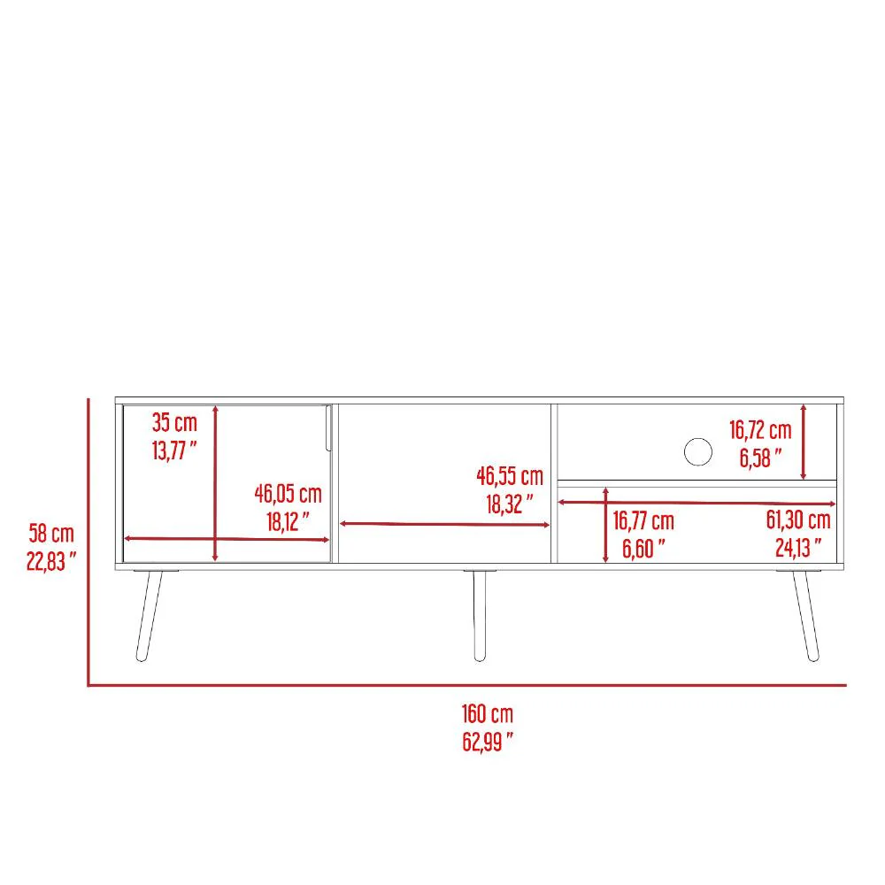 MESA PARA TV VULANNO, CAPRI, CON UNA PUERTA ABATIBLE 70" - Image 7