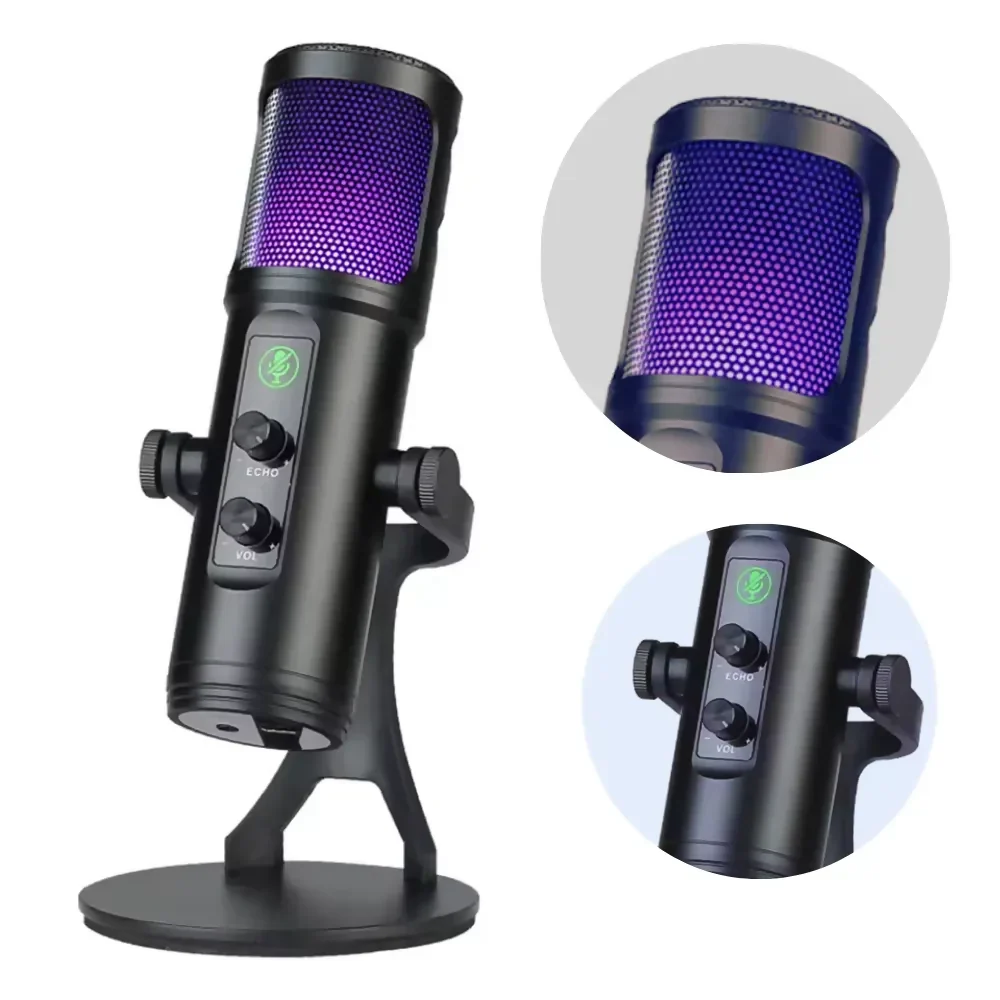 MICRÓFONO USB RGB PARA GRABACIÓN Y STREAMING EN PC Y CONSOLAS - Image 3