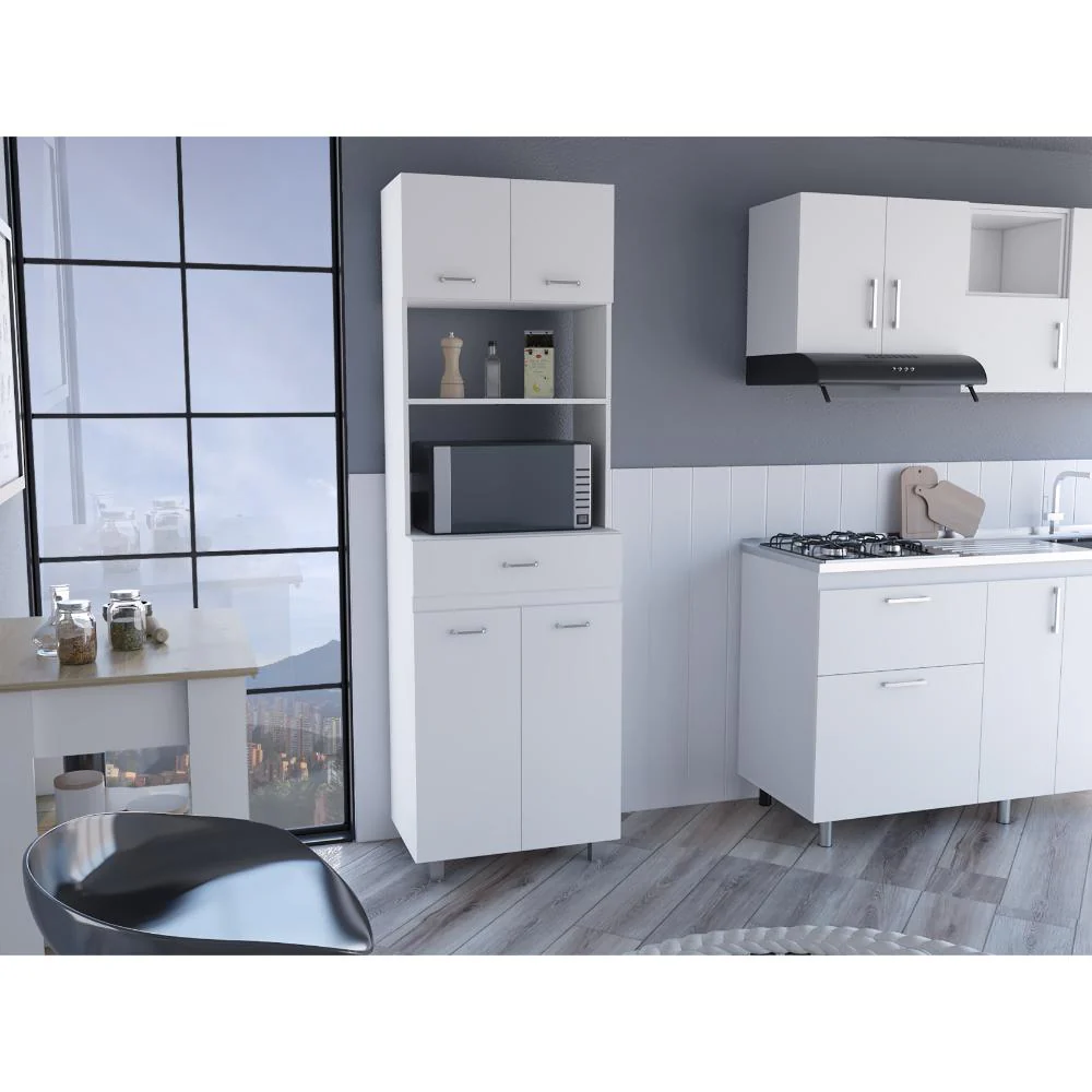 MODULO MICROONDAS CARBE, BLANCO, CON AMPLIOS ESPACIOS PARA GUARDAR ALIMENTOS ZF - Image 3