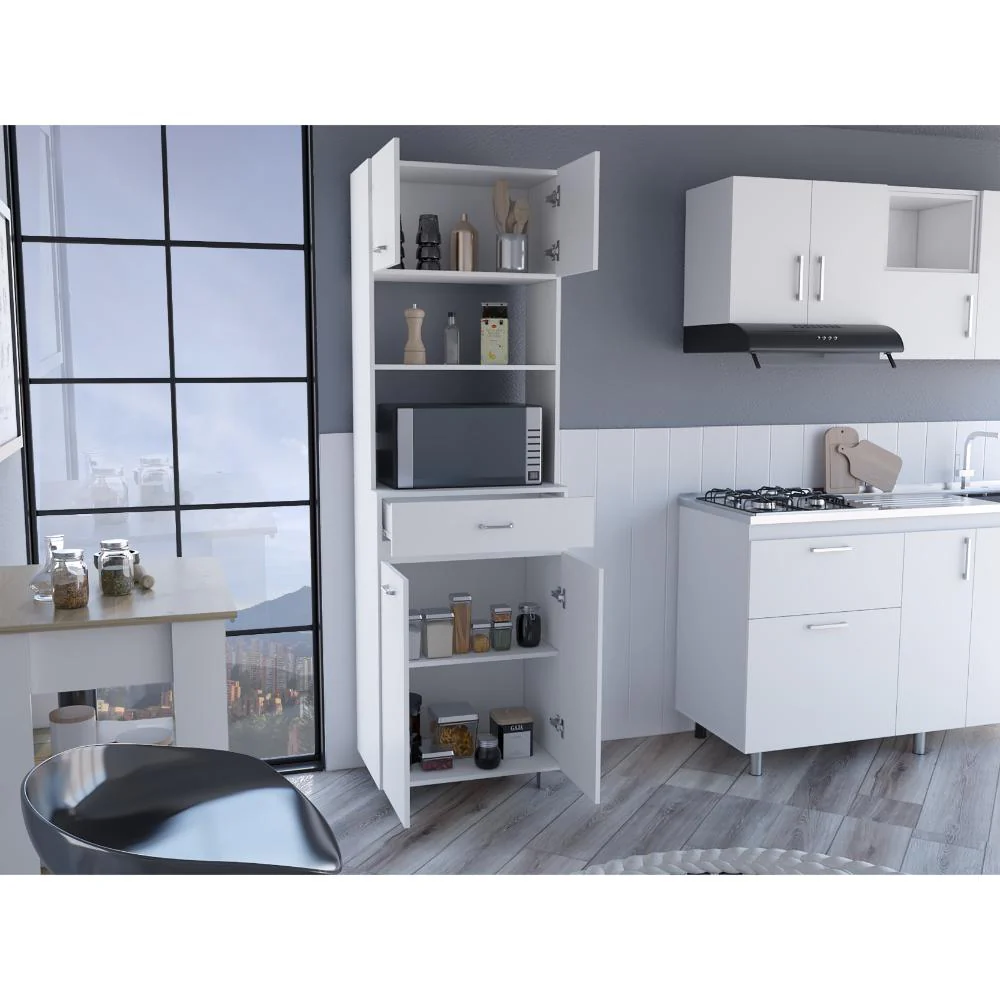 MODULO MICROONDAS CARBE, BLANCO, CON AMPLIOS ESPACIOS PARA GUARDAR ALIMENTOS ZF - Image 4