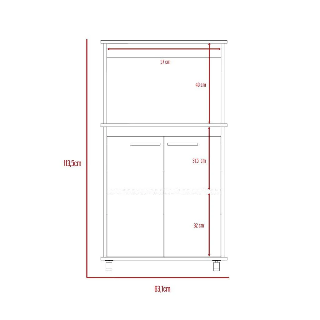 MÓDULO MICROONDAS DELFI, WENGUE, CON DOS PUERTAS BATIENTES - Image 15