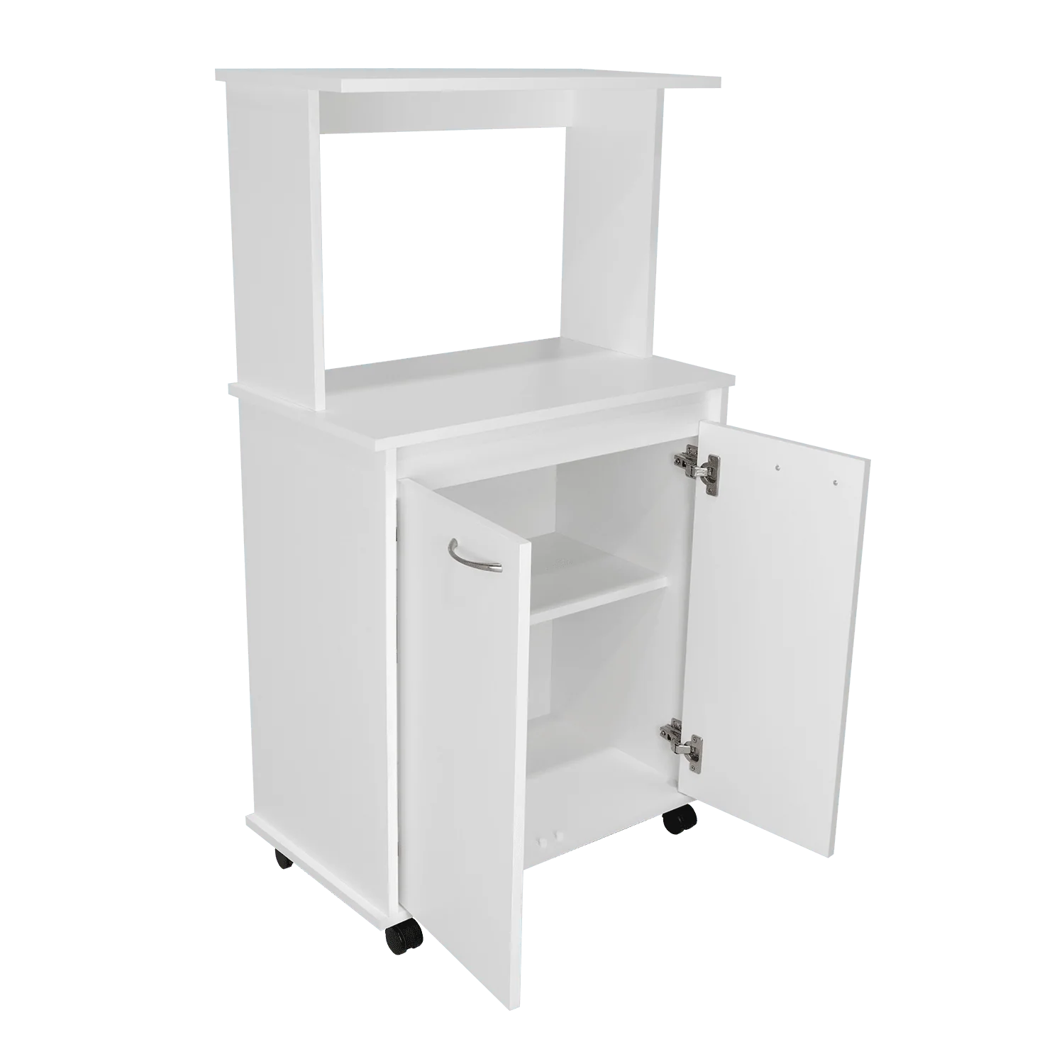 MÓDULO MICROONDAS PALMA, BLANCO, CON DOS PUERTAS ABATIBLES Y RODACHINAS PARA SU FÁCIL DESPLAZAMIENTO - Image 8