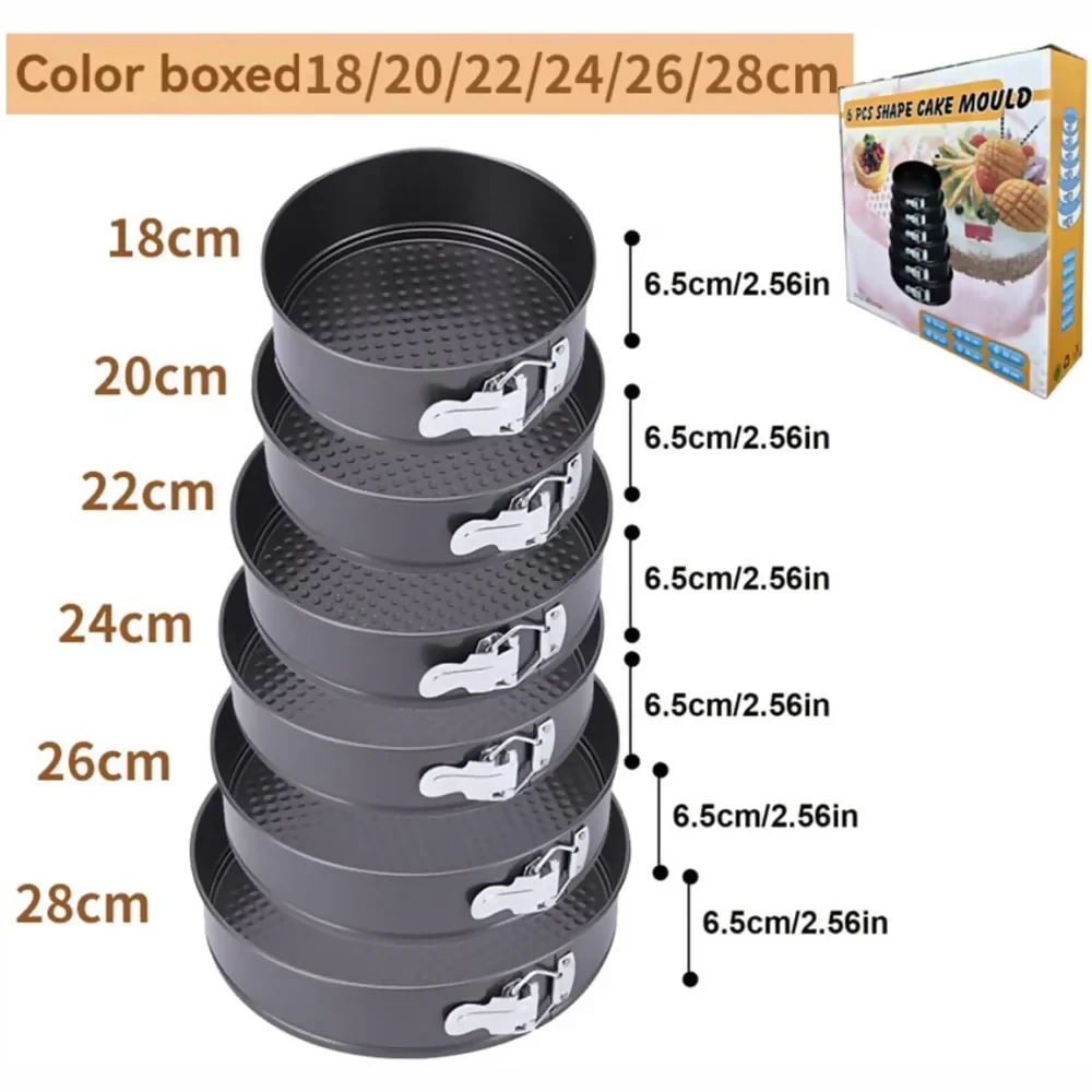 MOLDE PARA TORTAS SET X6 UNIDADES DESMONTABLE ANTIADHERENTE 🎂 - Image 3