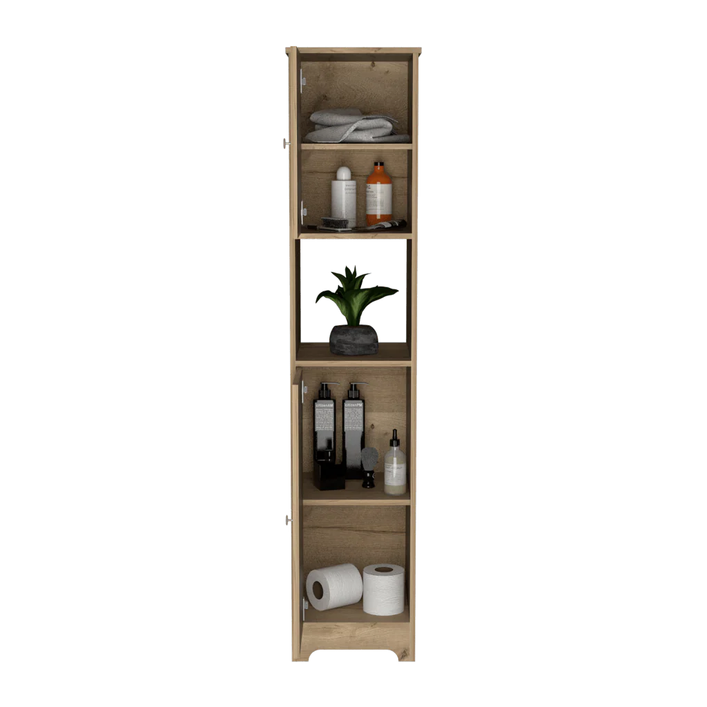 MUEBLE AUXILIAR DE BAÑO IBIS, CAFÉ CLARO, CON DOS PUERTAS BATIENTES   ZF - Image 2