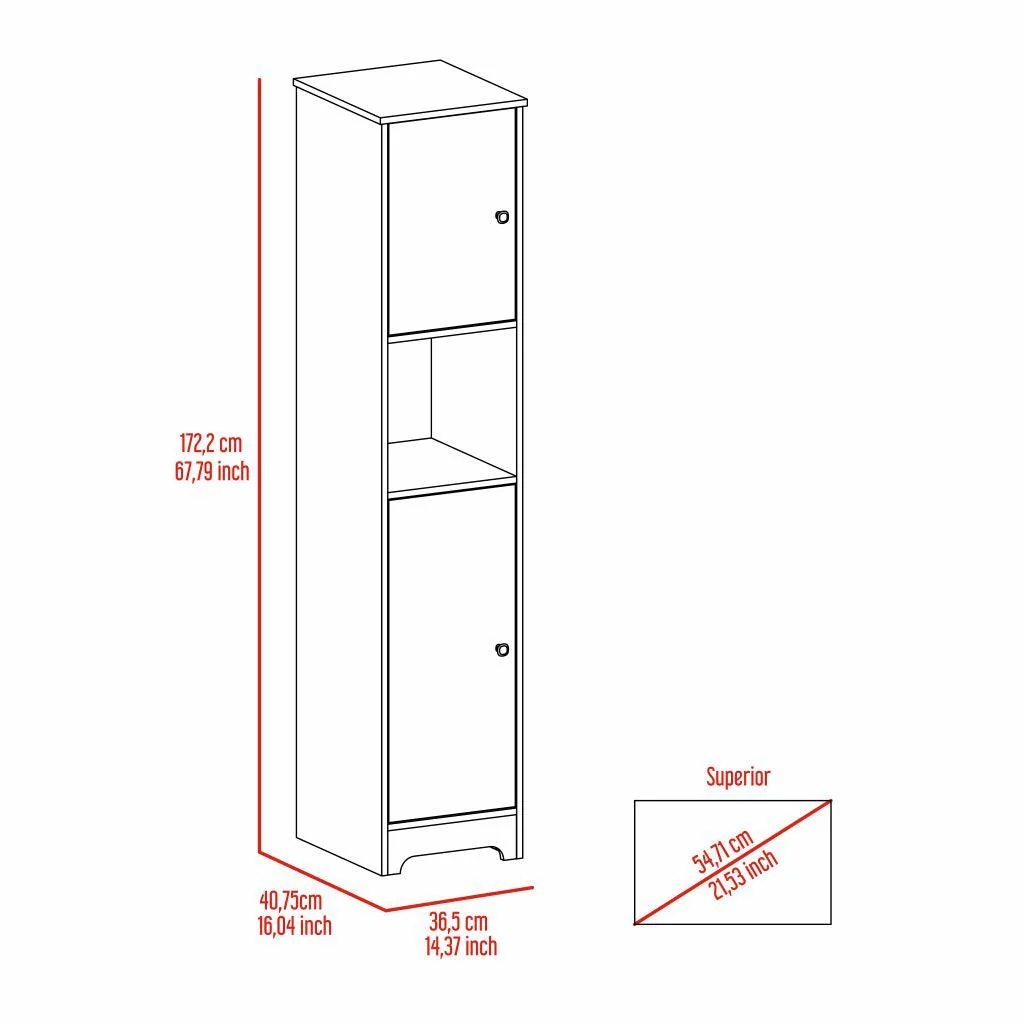 MUEBLE AUXILIAR DE BAÑO IBIS, CAFÉ CLARO, CON DOS PUERTAS BATIENTES   ZF - Image 8