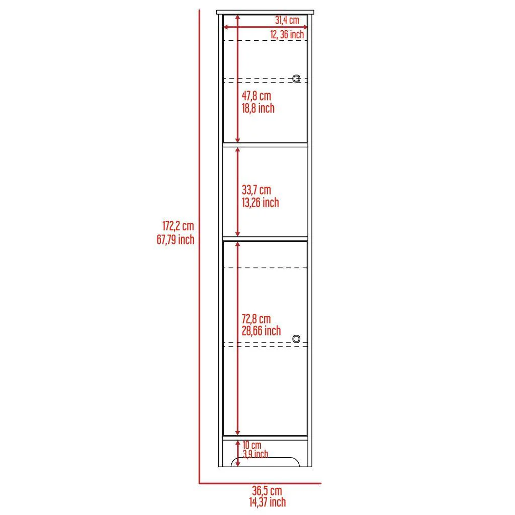 MUEBLE AUXILIAR DE BAÑO IBIS, CAFÉ CLARO, CON DOS PUERTAS BATIENTES   ZF - Image 9