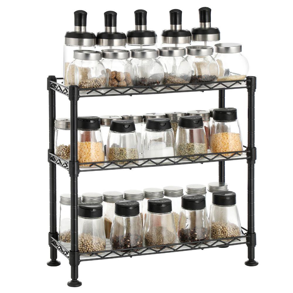 ORGANIZADOR PARA ESPECIAS SHELVES, NEGRO, DE TRES NIVELES - Image 3