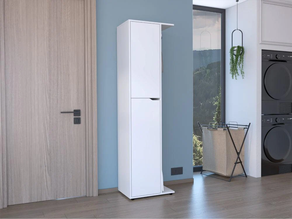 MUEBLE DE ASEO CRUELLA, BLANCO, INCLUYE COLGADOR PARA ESCOBAS ZF - Image 2