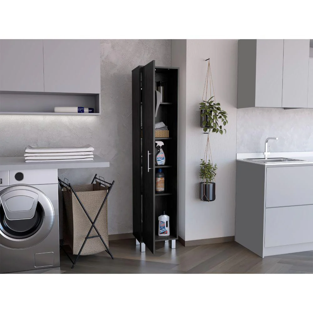 MUEBLE DE ASEO JALISCO, GRIS, GRAN ESPACIO PARA ALMACENAR ARTICULOS DE ASEO, CON COLGADERO DE ESCOBAS ZF - Image 3
