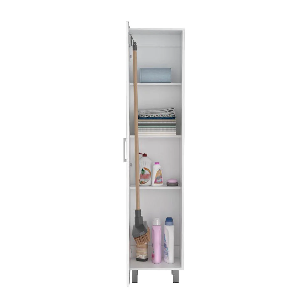 MUEBLE DE ASEO VINTO, BLANCO, CON COLGADOR DE ESCOBAS ZF - Image 2